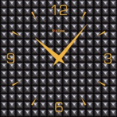Стеклянные настенные интерьерные часы SvsTime 002-33X33-0029-03G