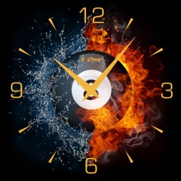Стеклянные настенные интерьерные часы SvsTime 004-33X33-0007-03G