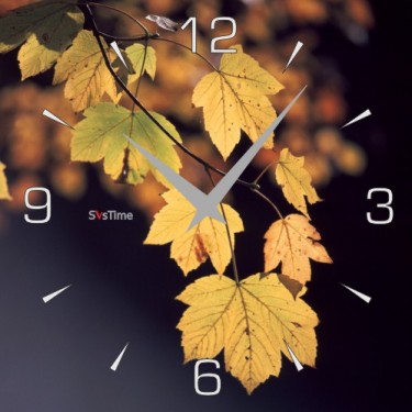 Стеклянные настенные интерьерные часы SvsTime 005-33X33-0010-03S