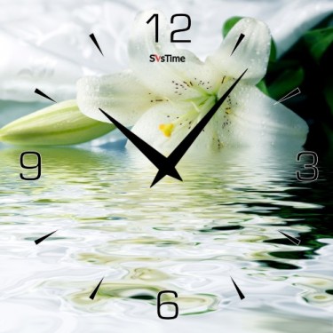 Стеклянные настенные интерьерные часы SvsTime 005-33X33-0013-03B