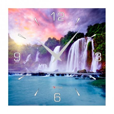 Стеклянные настенные интерьерные часы SvsTime 005-33X33-0016-03W