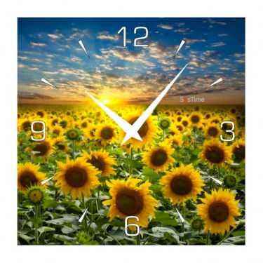 Стеклянные настенные интерьерные часы SvsTime 005-33X33-0023-03W