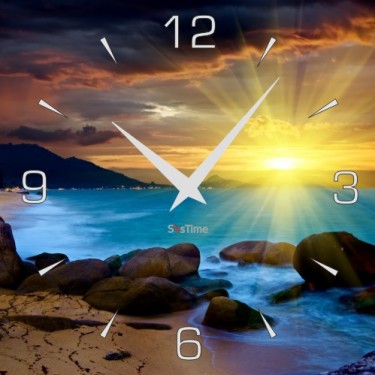 Стеклянные настенные интерьерные часы SvsTime 005-33X33-0024-03S