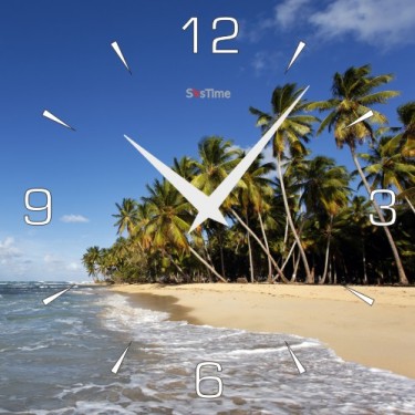 Стеклянные настенные интерьерные часы SvsTime 005-33X33-0029-03W