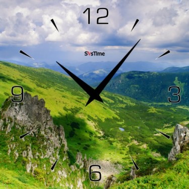 Стеклянные настенные интерьерные часы SvsTime 005-33X33-0034-03B