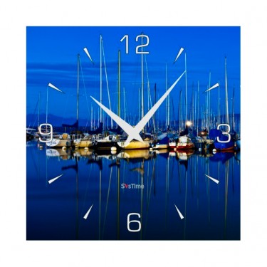 Стеклянные настенные интерьерные часы SvsTime 010-33X33-0003-03S