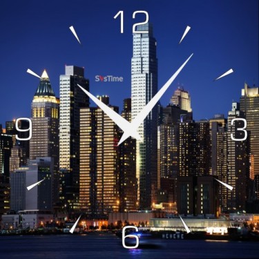 Стеклянные настенные интерьерные часы SvsTime 012-33X33-0004-03W