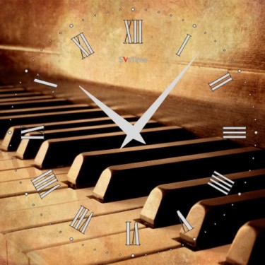 Стеклянные настенные интерьерные часы SvsTime 013-33X33-0001-06S