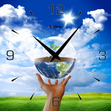 Стеклянные настенные интерьерные часы SvsTime 013-33X33-0007-03B