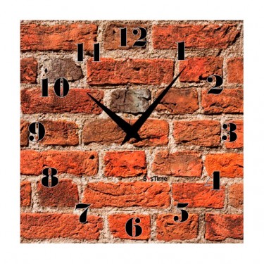 Стеклянные настенные интерьерные часы SvsTime 013-33X33-0018-07B