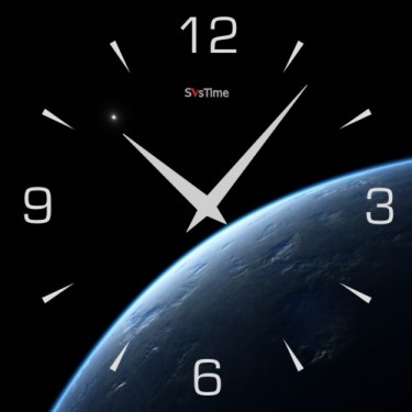 Стеклянные настенные интерьерные часы SvsTime 014-33X33-0002-03S