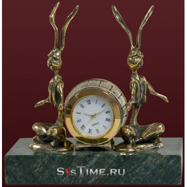 Часы Братцы кролики из бронзы Vel 03-12-03-05400