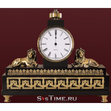 Часы Хранители времени Львы из бронзы Vel 03-12-02-02200
