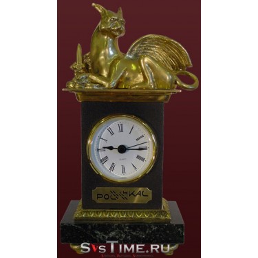 Часы Крылатая рысь из бронзы Vel 03-12-05-01900