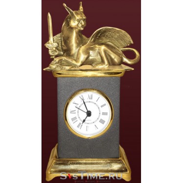Часы Крылатая рысь из бронзы Vel 03-12-05-01901