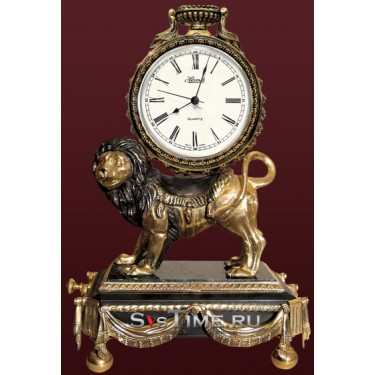 Часы Лев со шкатулкой из бронзы Vel 03-12-02-01001