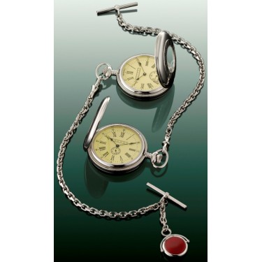 Часы охотника карманные, на цепочке ALBERT с брелком Dalvey 491