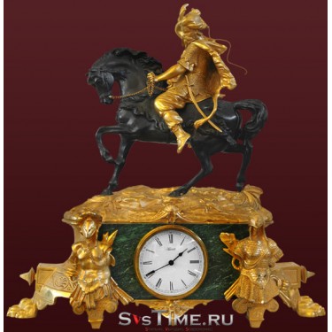 Часы Сарацин на коне из бронзы Vel 03-12-01-00302
