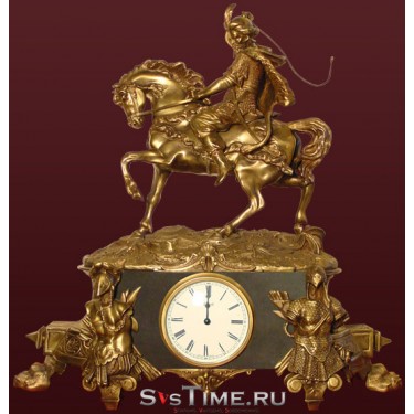 Часы Сарацын на коне из бронзы Vel 03-12-01-00301