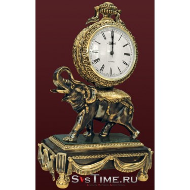Часы Слон из бронзы Vel 03-12-02-01302