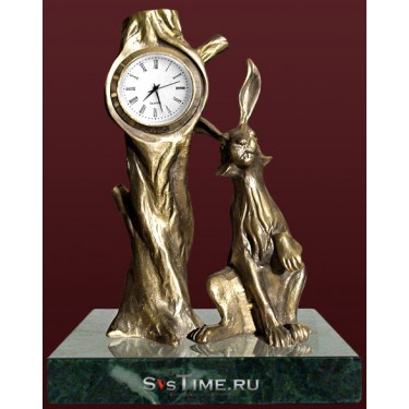 Часы Заяц из бронзы Vel 03-12-03-01800