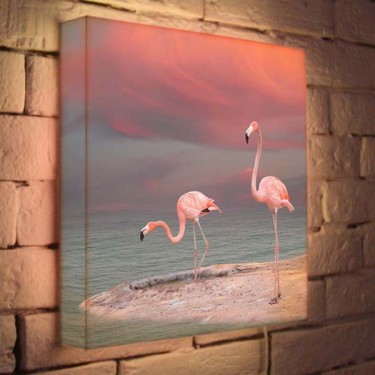 Лайтбокс для гостиной или спальни Фламинго BoxPop 35x35-022
