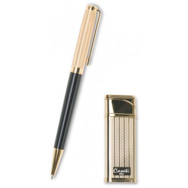 Набор: ручка + зажигалка Caseti CA16067B-1