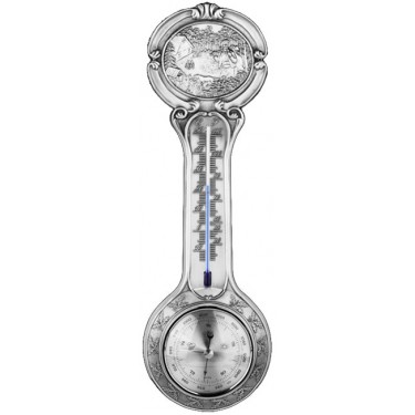 Настенный термометр и барометр из олова Artina SKS 12456