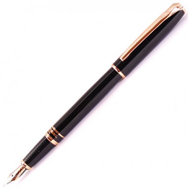 Перьевая ручка Crocodile Cr222F Black Gold