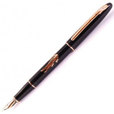 Перьевая ручка Crocodile Cr225F Black Gold