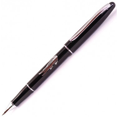 Перьевая ручка Crocodile Cr225F Black Silver