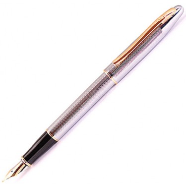 Перьевая ручка Crocodile Cr225F Silver Gold