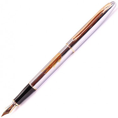 Перьевая ручка Crocodile Cr225F Silver