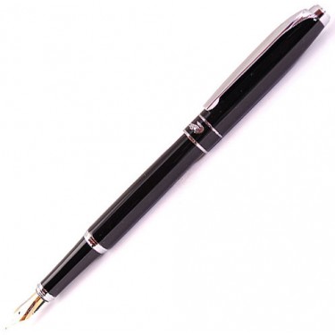 Перьевая ручка Crocodile Cr229F Black Silver