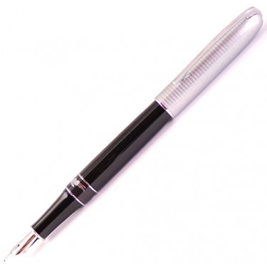 Перьевая ручка Crocodile Cr702F Black Silver