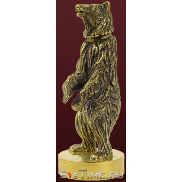 Ручка для печати Медведь из бронзы Vel 03-03-04-01400