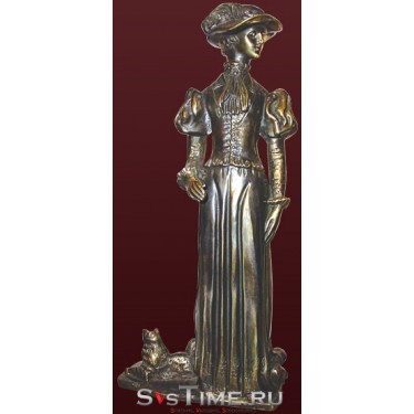 Статуэтка Дама с собачкой из бронзы Vel 03-08-01-10500