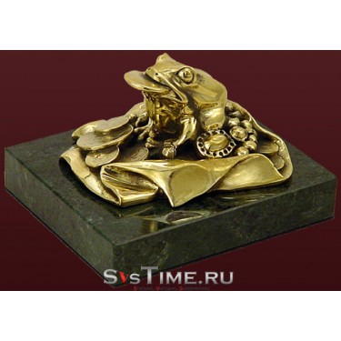 Статуэтка Лягушка с монетой из бронзы Vel 03-08-03-09500