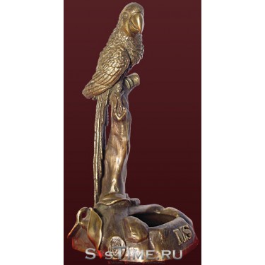 Статуэтка Попугай - какаду из бронзы Vel 03-08-03-06901