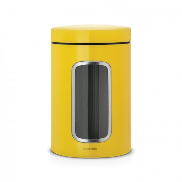 Контейнер для сыпучих продуктов с окном (1,4 л), Желтая маргаритка Brabantia 486043
