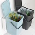 Встраиваемые мусорные ведра Sort & Go (2 x 16 л), Мятный/серый Brabantia 110023