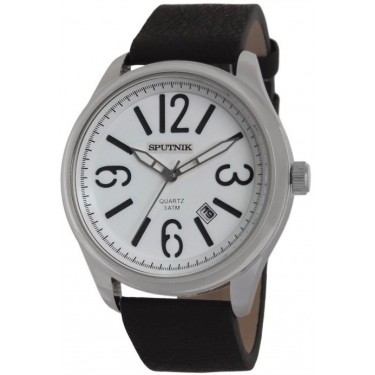Мужские наручные часы Спутник М-400540/1 (бел.) 1 календ.кож.рем.