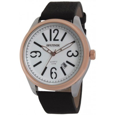 Мужские наручные часы Спутник М-400540/6 (бел.) 1 календ.кож.рем.