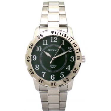 Мужские наручные часы Спутник М-996690/1 (зел.)