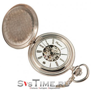 Карманные серебряные часы Platinor 62000.156