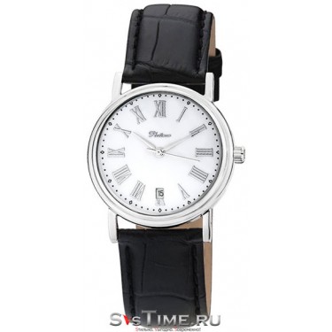 Мужские серебряные наручные часы Platinor 50600.115
