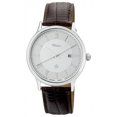 Мужские серебряные наручные часы Platinor 52300.211