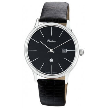Мужские серебряные наручные часы Platinor 52300.503