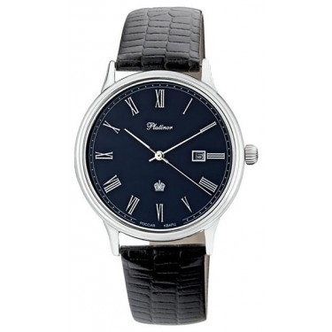 Мужские серебряные наручные часы Platinor 52300.515