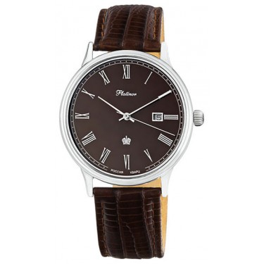 Мужские серебряные наручные часы Platinor 52300.715